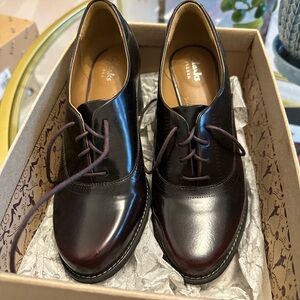 Clarks Burgundy Leather Heels